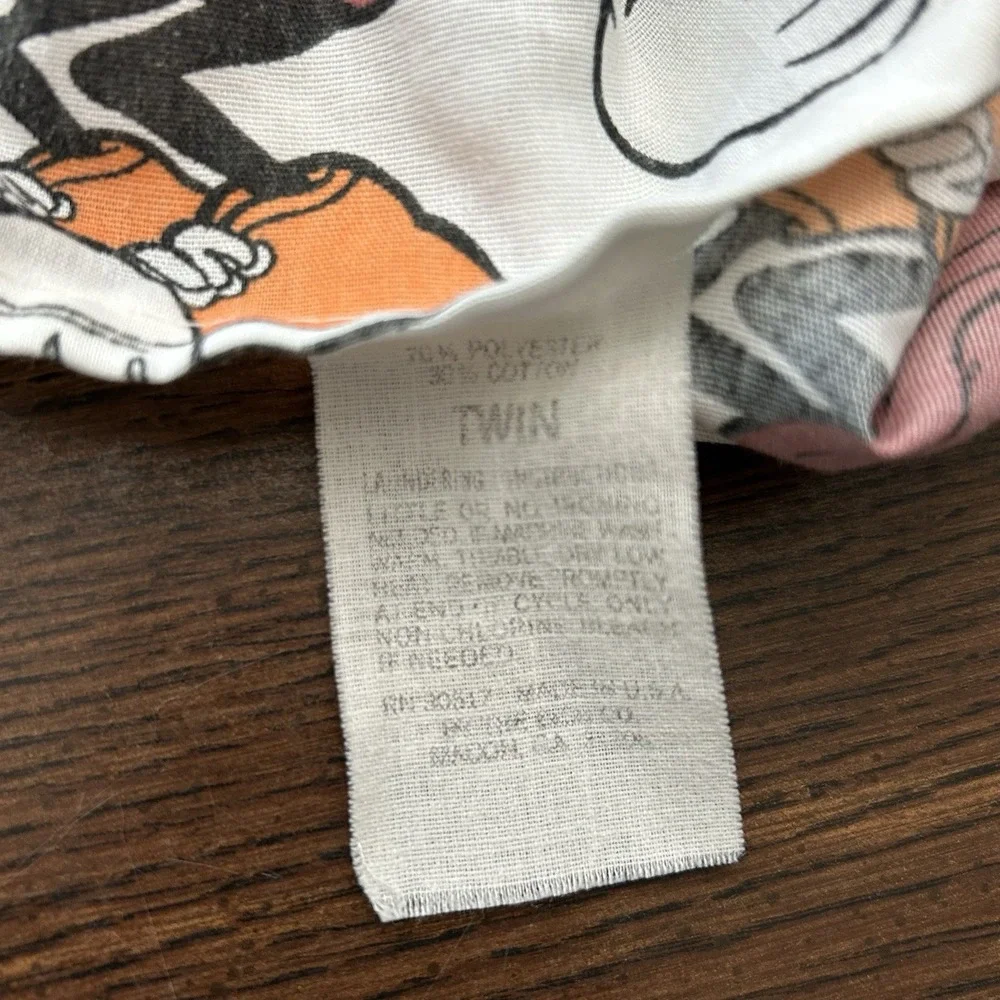 Vintage Space Jam Looney Toons Flat‎ Twin Sheet Bugs Bunny Tweety Bird Sylvester